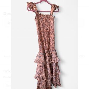 Cleobella smocked ruffle maxi dress